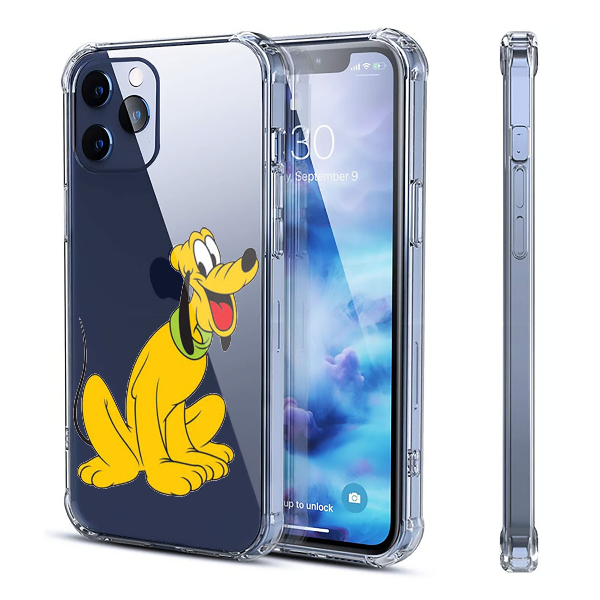 （画像用） ミッキーマウス Mickey Mouse 【iPhone 12シリーズ対応】透明スマホケース（クリアソフトケース）